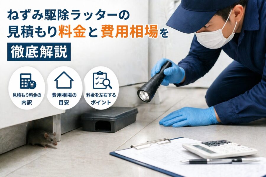 ねずみ駆除ラッターの見積もり料金と費用相場を徹底解説