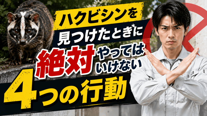 ハクビシンを見つけたときに絶対やってはいけない4つの行動