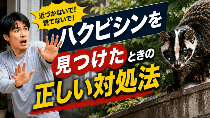 ハクビシンを見つけたときの正しい対処法