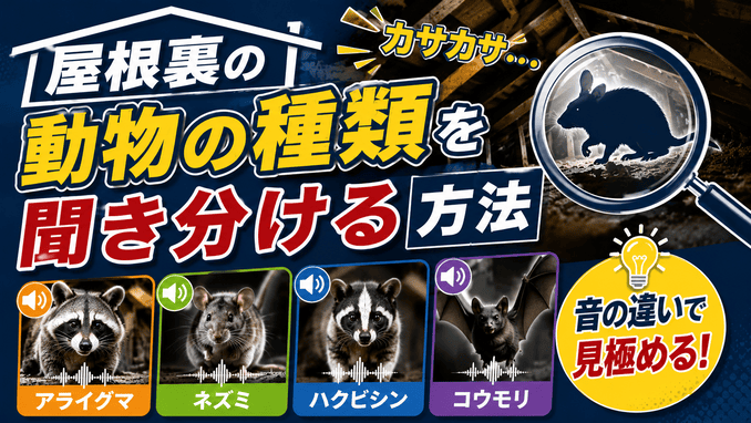 屋根裏のカサカサ音から動物の種類を聞き分ける方法