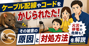 ケーブル配線やコードをかじられた！その被害の原因と対処方法を解説