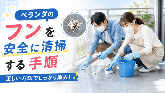 ベランダのフンを安全に清掃する手順