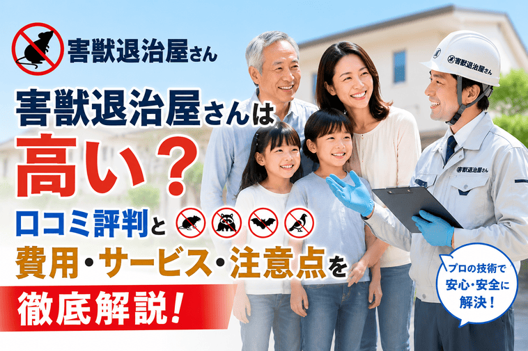 害獣退治屋さんは高い?口コミ評判と費用・サービス・注意点を徹底解説