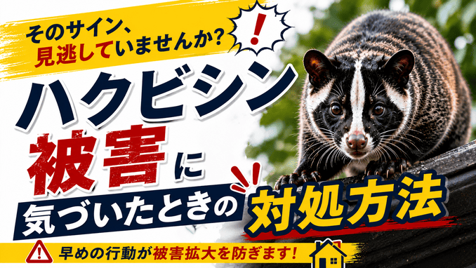 ハクビシン被害に気づいたときの対処方法