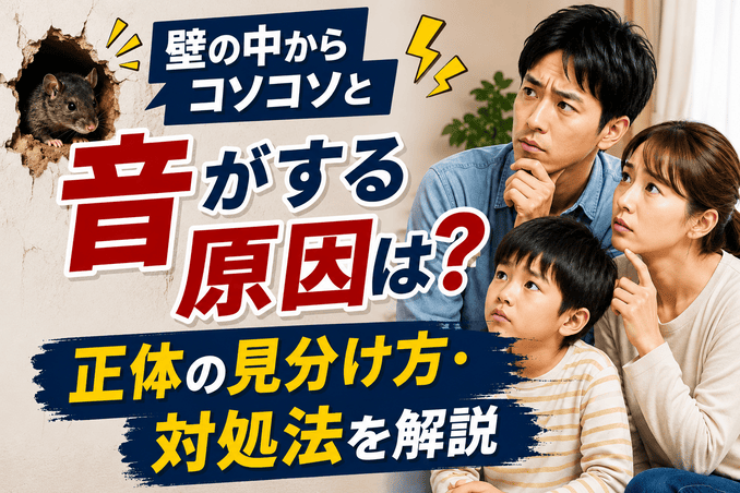 壁の中からコソコソと音がする原因は?正体の見分け方・対処法を解説