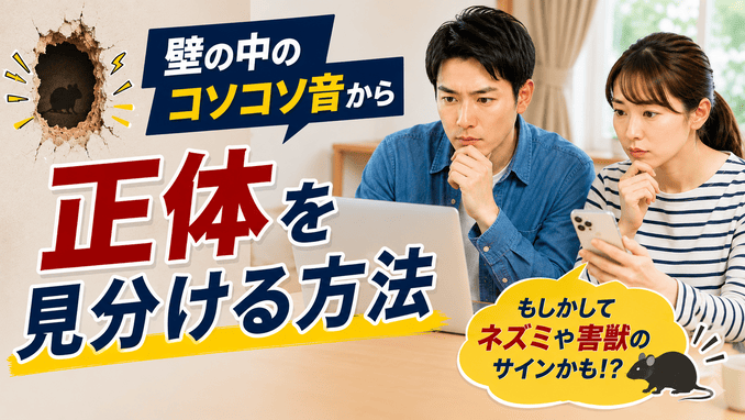 壁の中のコソコソ音から正体を見分ける方法