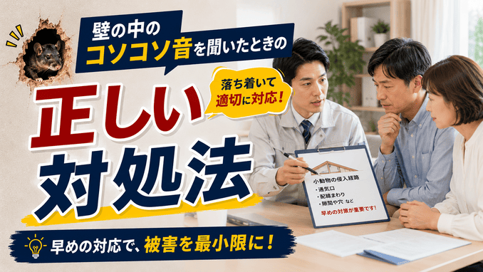 壁の中のコソコソ音を聞いたときの正しい対処法