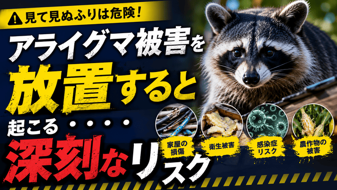 アライグマ被害を放置すると起こる深刻なリスク