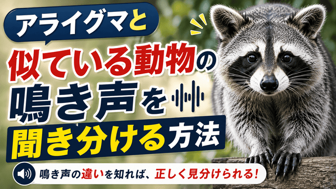 アライグマと似ている動物の鳴き声を聞き分ける方法