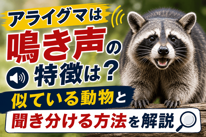 アライグマは鳴き声の特徴は？似ている動物と聞き分ける方法を解説