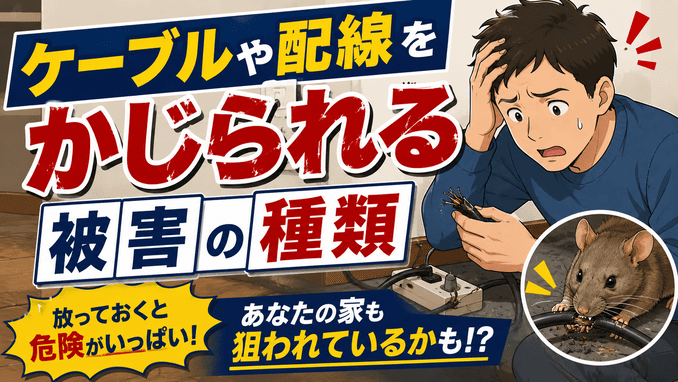 ケーブルや配線をかじられる被害の種類