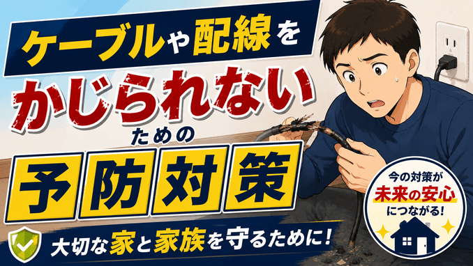 ケーブルや配線をかじられないための予防対策