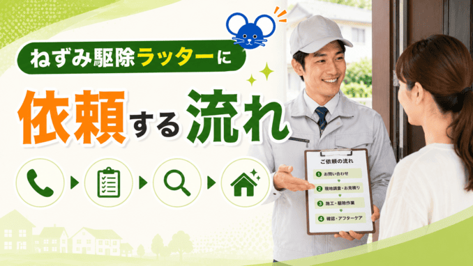 ねずみ駆除ラッターに依頼する流れ