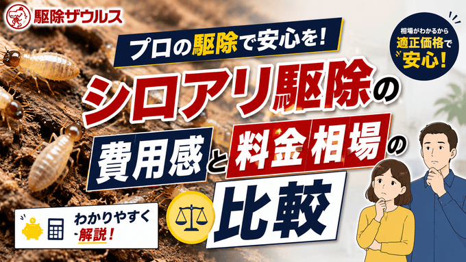 駆除ザウルスのシロアリ駆除の費用感と料金相場の比較