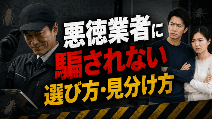悪徳業者に騙されない選び方・見分け方