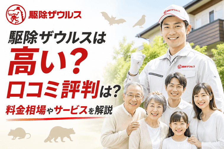 駆除ザウルスは高い?口コミ評判は?料金相場やサービスを解説