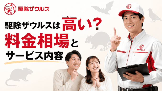 駆除ザウルスは高い?料金相場とサービス内容
