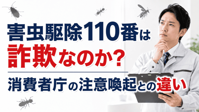 害虫駆除110番は詐欺なのか？消費者庁の注意喚起との違い