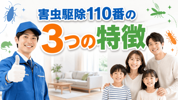 害虫駆除110番の3つの特徴