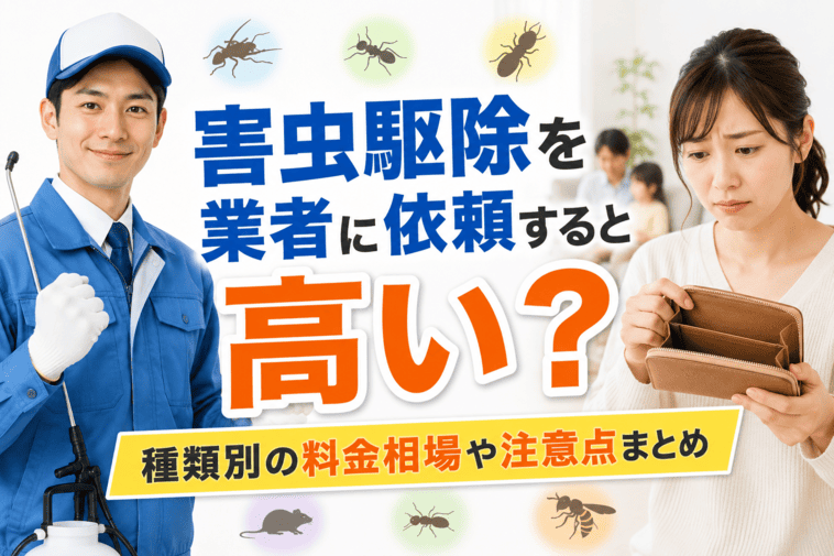 害虫駆除を業者に依頼すると高い？種類別の料金相場や注意点まとめ